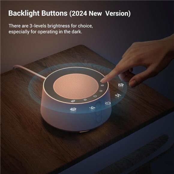 White Noise Sound Machine with 14 Soothing Sounds and 10 Levels Night - Picture 5 of 7